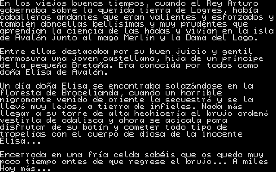 Doña Elisa de Avalón atari screenshot